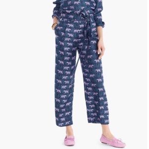 J Crew Wide Leg Silk Pant in Jungle Print, NWOT